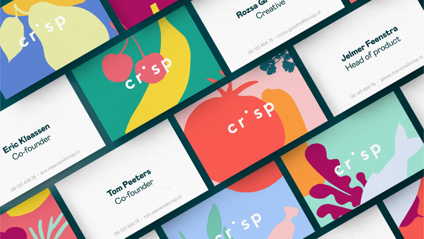 Crisp colourful business card design