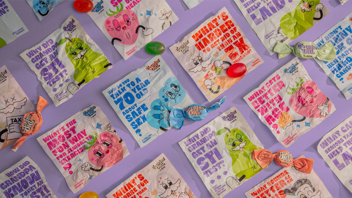 Dentsu Creative x Jems for All - sweet wrapper designs