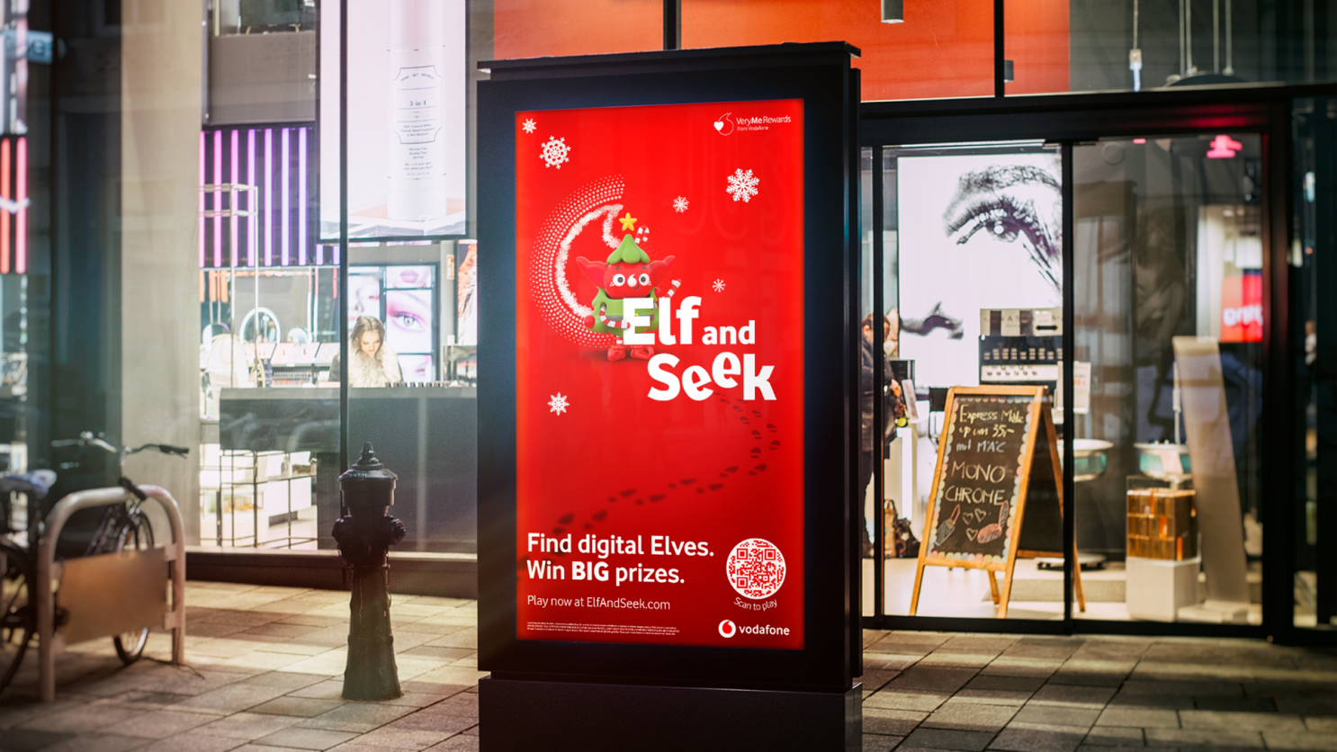 Vodafone Elf and Seek Poster Ad