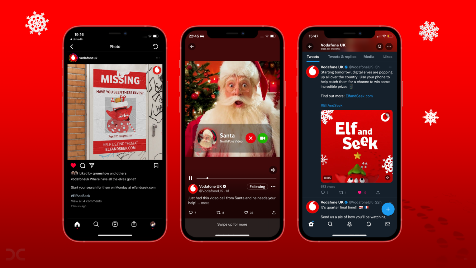 Vodafone elf and seek ad
