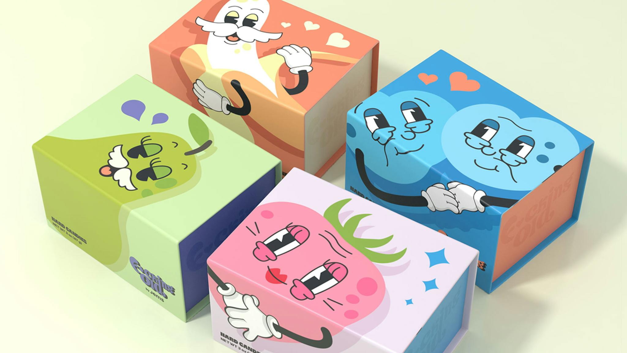 Dentsu Creative x Jems for All, 4 Box Designs