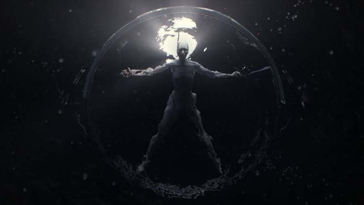 HBO Westworld, image of a figure in water